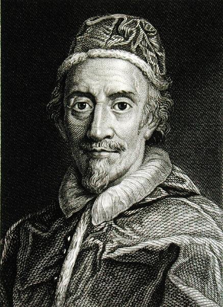Papież Klemens IX (1600-69) (rycina) autorstwa English School