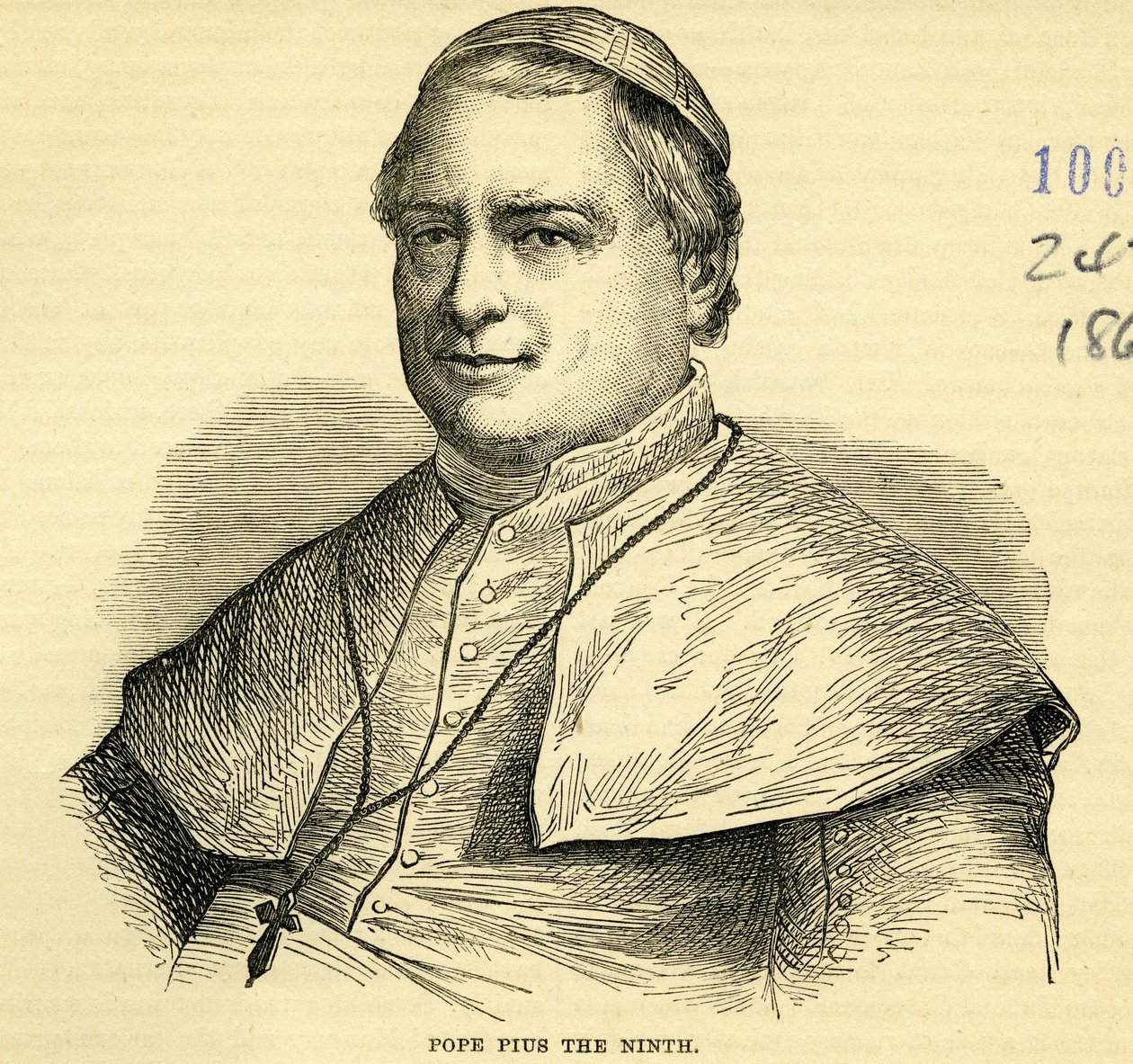 Papież Pius IX (rycina) autorstwa English School