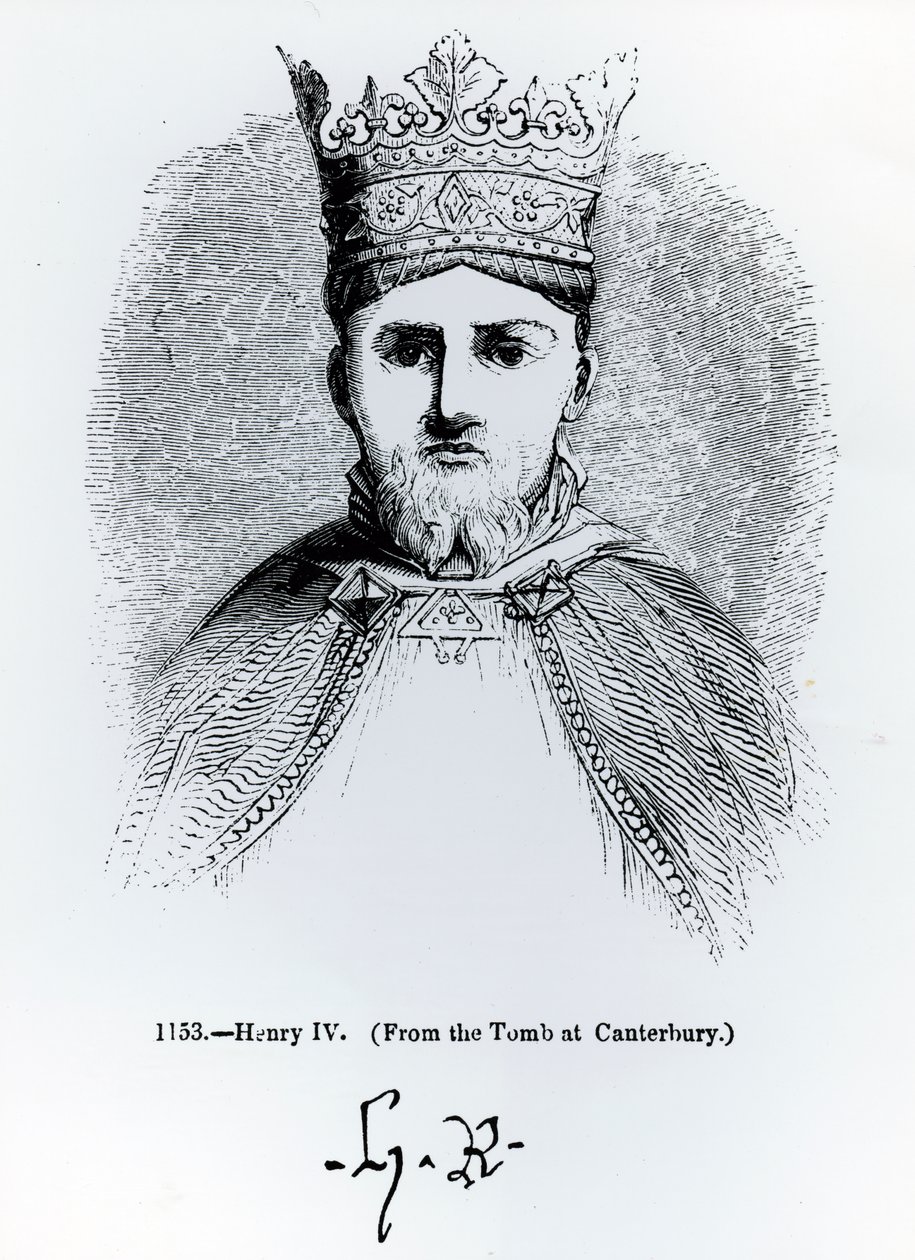 Portret i podpis Henryka IV (1366-1413) autorstwa English School