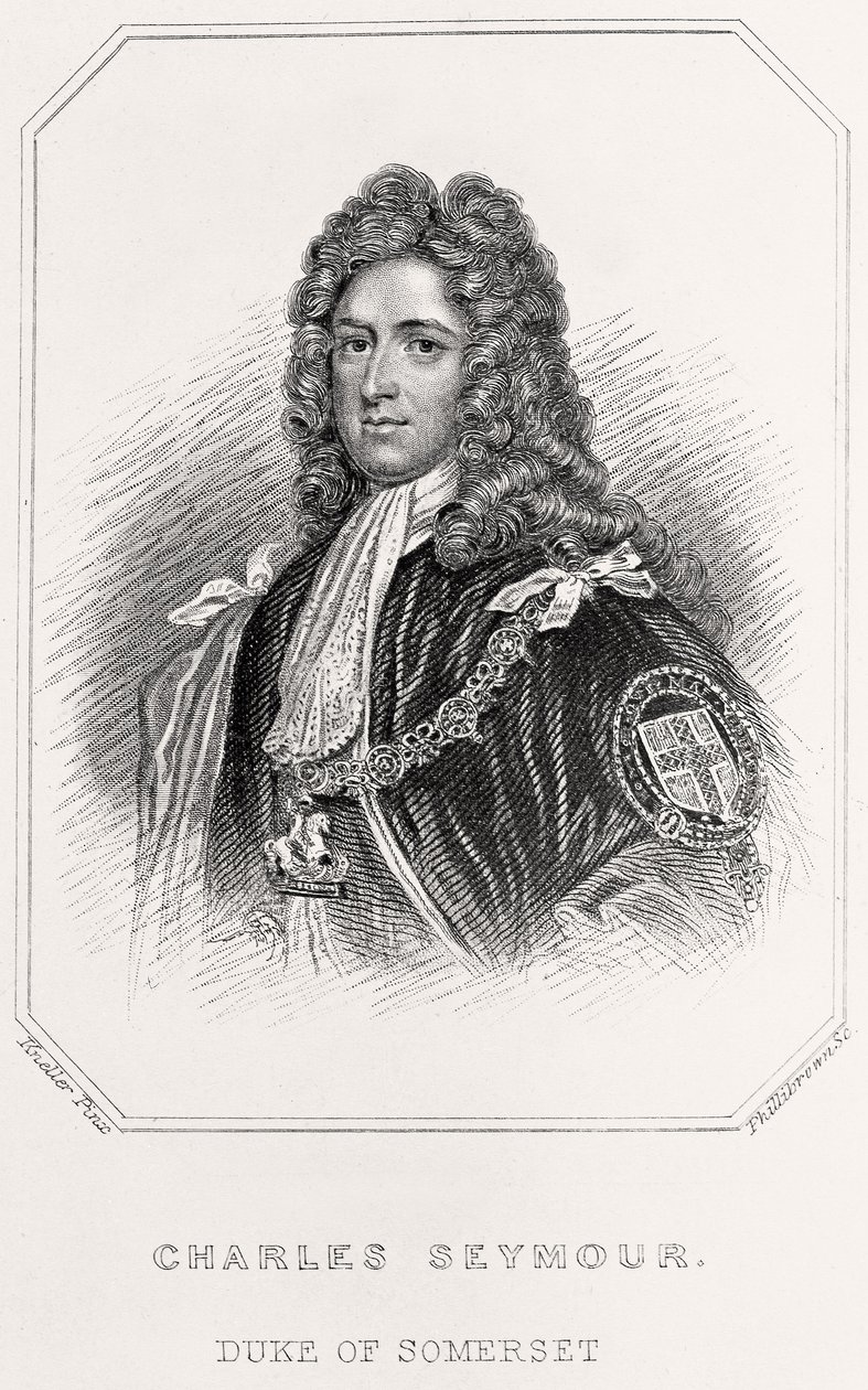 Portret Charlesa Seymoura, księcia Somerset, 1835 autorstwa English School