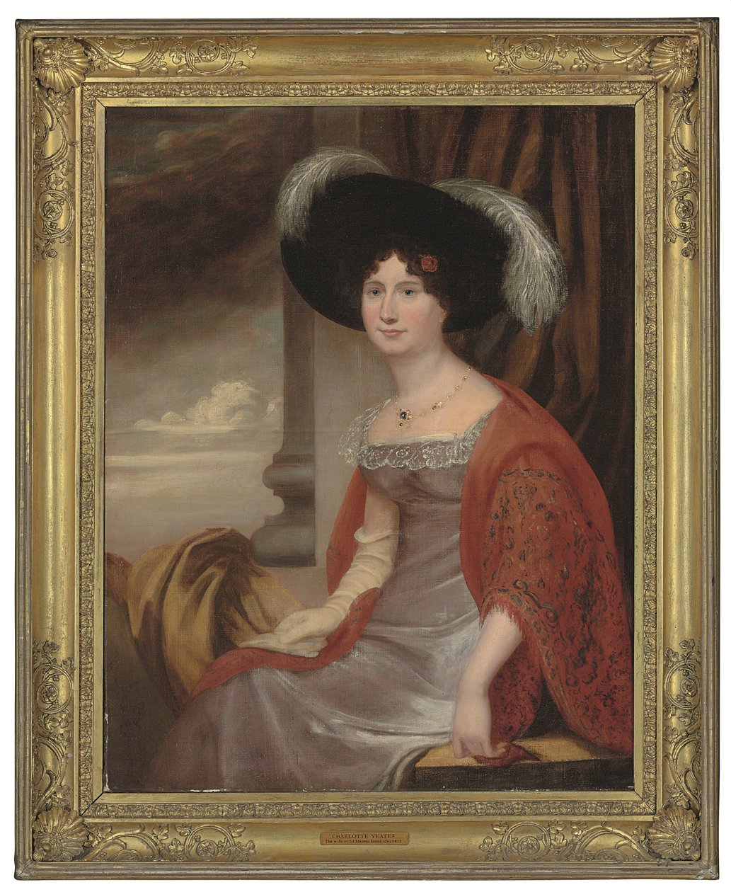 Portret Charlotte Yeates, Lady Lopes (zm. 1833) (olej na płótnie) autorstwa English School