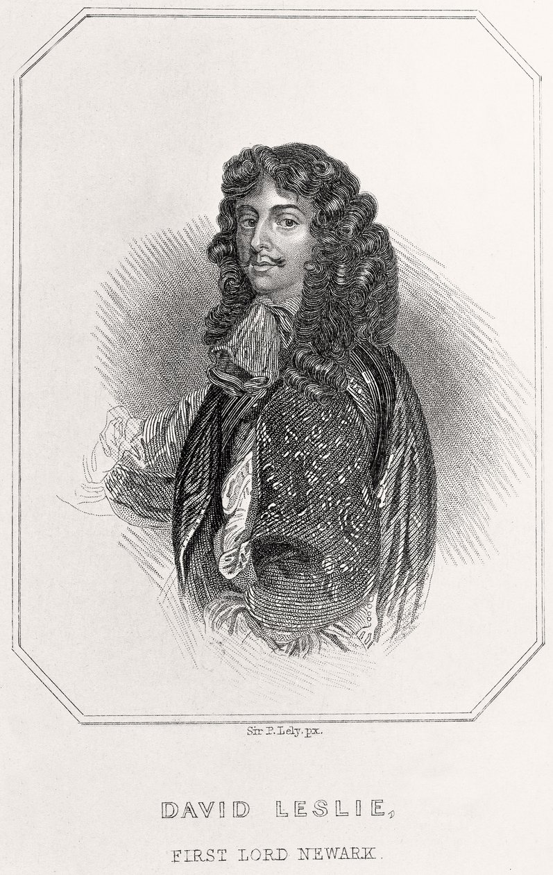 Portret Davida Leslie, pierwszego lorda Newark, 1835 autorstwa English School