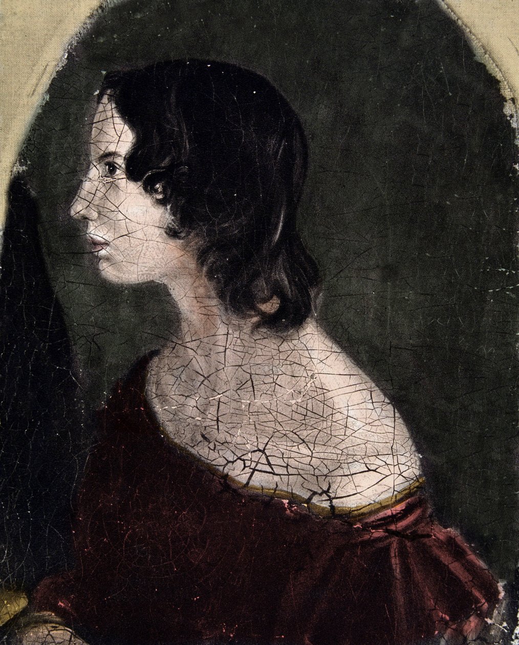Portret Emily Jane Bronte Brytyjska poetka i pisarka (1818-1848) National Portrait Gallery autorstwa English School