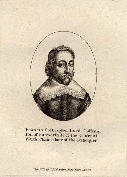 Portret Francisa Cottingtona, barona Cottingtona (ok. 1578-1652) wyd. 1812 (grawerowanie) autorstwa English School