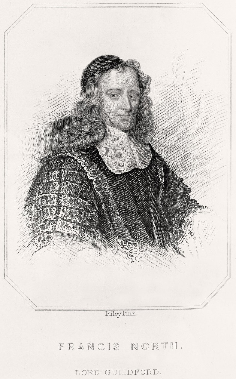 Portret Francisa Northa, Lord Guildford, 1835 autorstwa English School