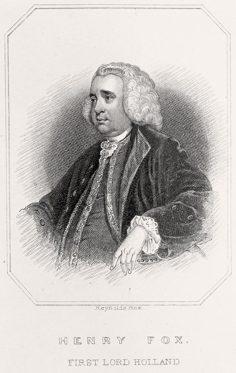 Portret Henry Fox, 1. Lord Holland, 1835 autorstwa English School