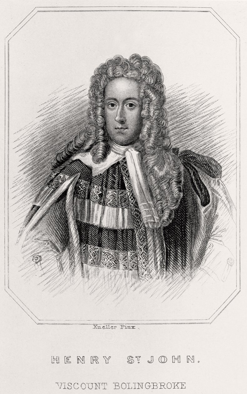 Portret Henryka St. Johna, wicehrabiego Bolingbroke, 1835 autorstwa English School