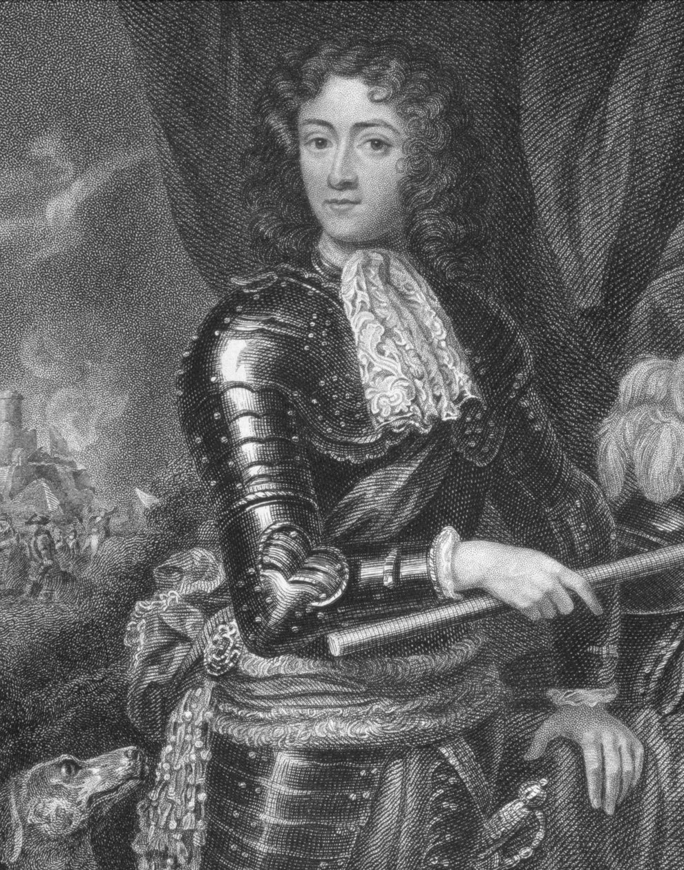 Portret Jamesa Scotta (1649-85) księcia Monmouth, z "Lodge