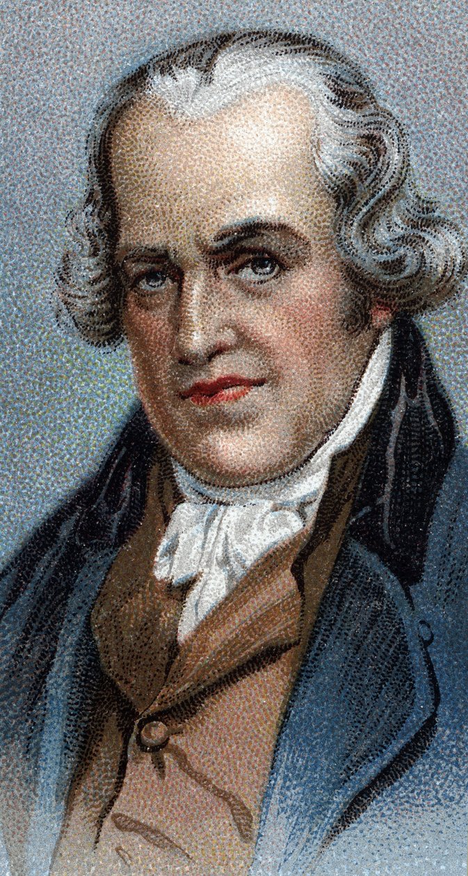Portret Jamesa Watta (1736-1819), szkockiego inżyniera - Z serii „” Leaders of Men”” - Chromolitografia - Szkoła angielska, XX wiek - autorstwa English School