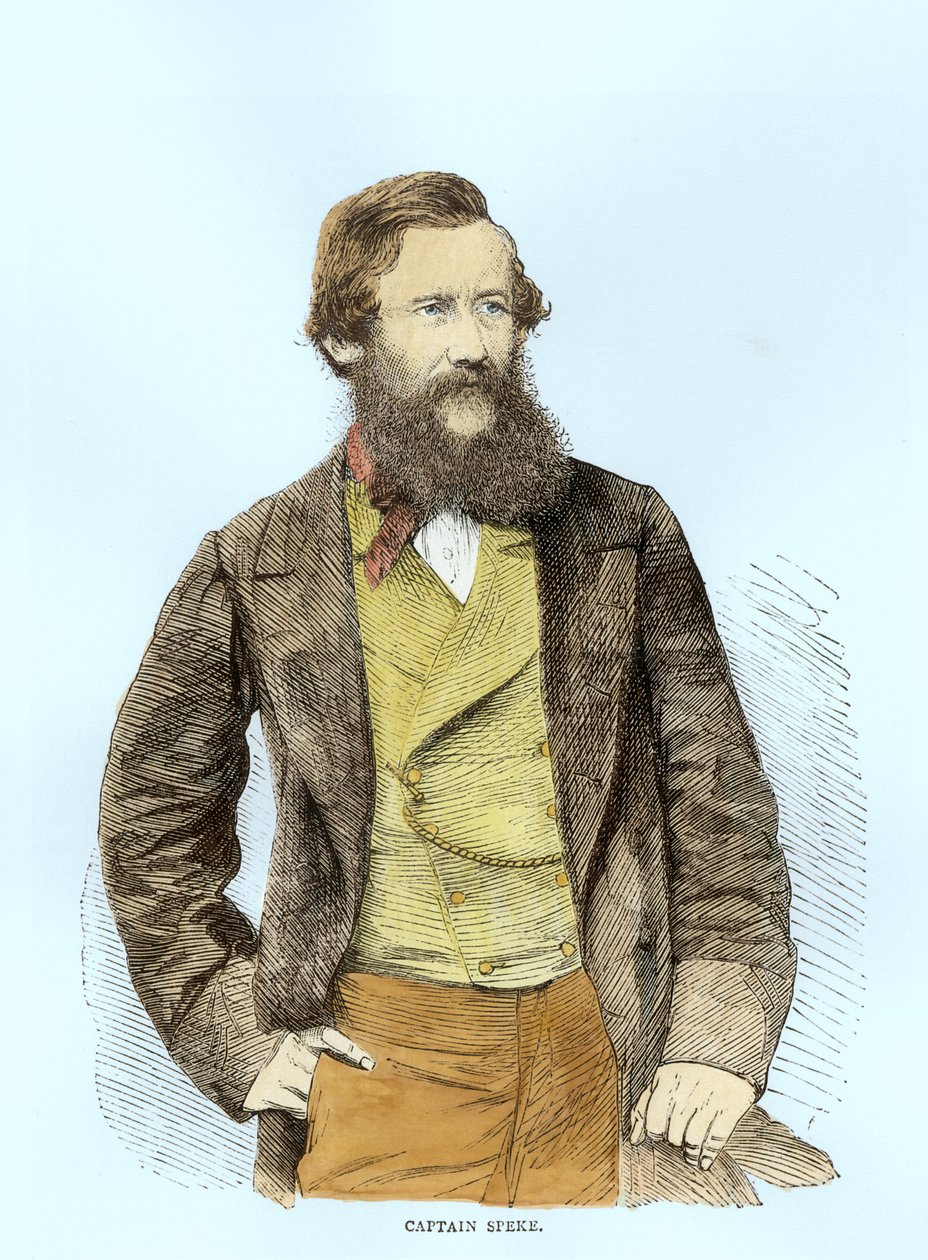 Portret Johna Hanninga Speke (1827-64) (późniejsze zabarwienie) autorstwa English School
