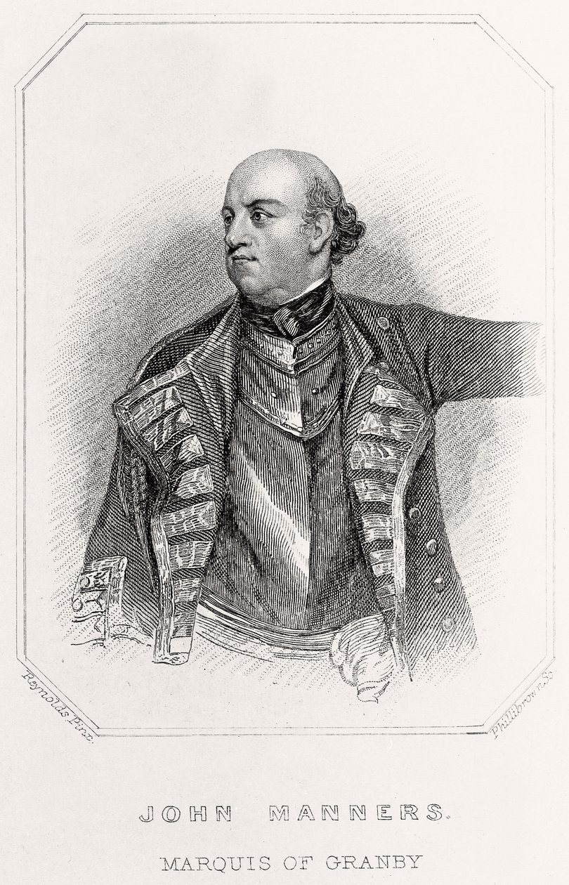 Portret Johna Mannersa, markiza Granby, 1835 autorstwa English School