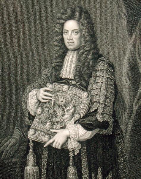 Portret Johna Somersa (1651-1716), barona Evesham, z „Lodge