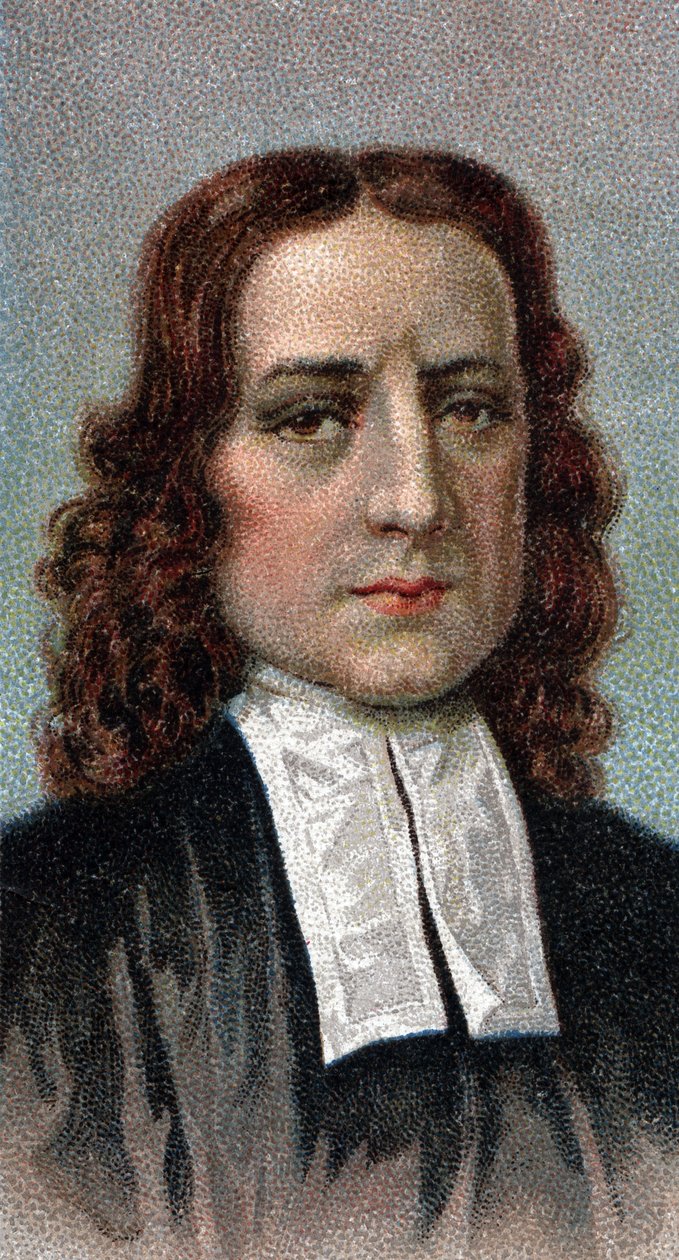 Portret Johna Wesleya 1703-1791 - Z serii „”Lideers of Men”” - Chromolitografia - Szkoła angielska, XX wiek - autorstwa English School
