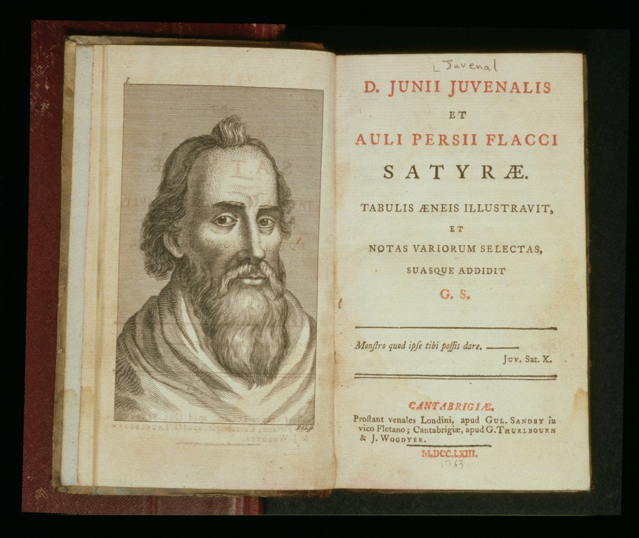 Portret Juwenala z „Satyry Juwenaliów i Aulius Flaccus”, 1763 (rycina) autorstwa English School
