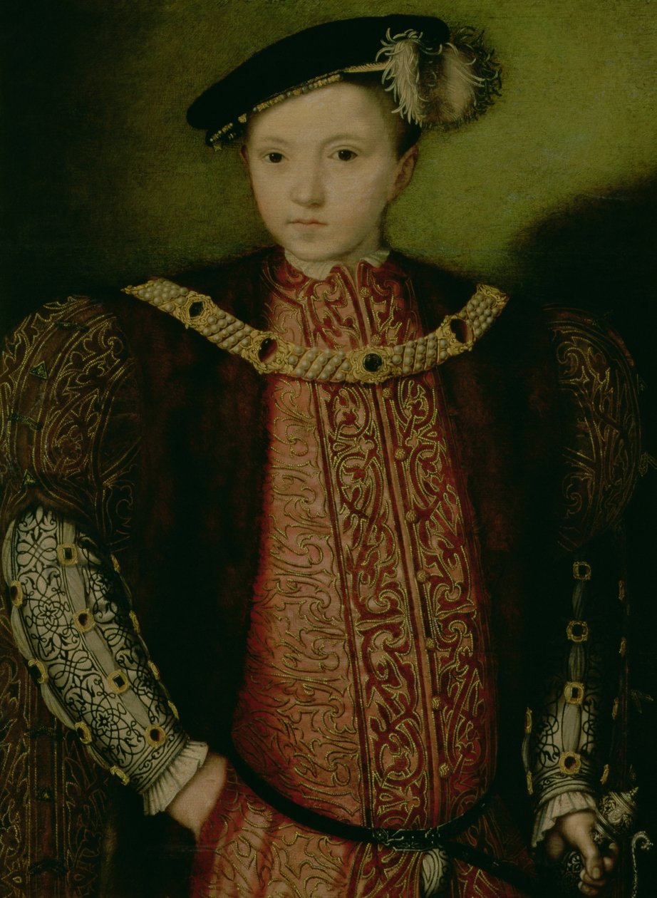 Portret króla Edwarda VI (1537-53) XVI wiek autorstwa English School