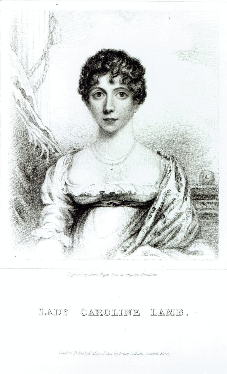 Portret Lady Caroline Lamb (1785-1828) grawerowany przez Henry