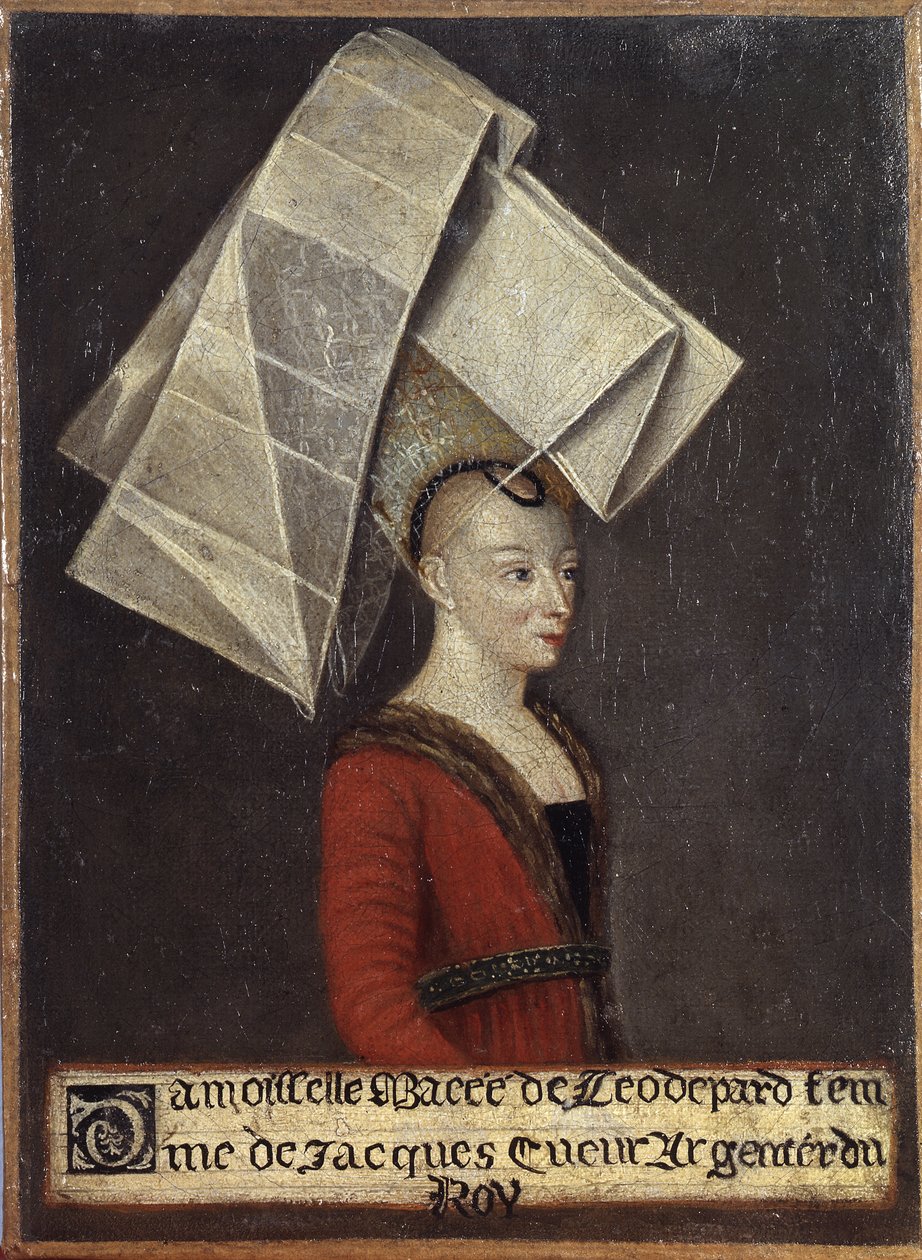 Portret Macée de Léodepart, żony francuskiego kupca Jacquesa Coeur autorstwa English School