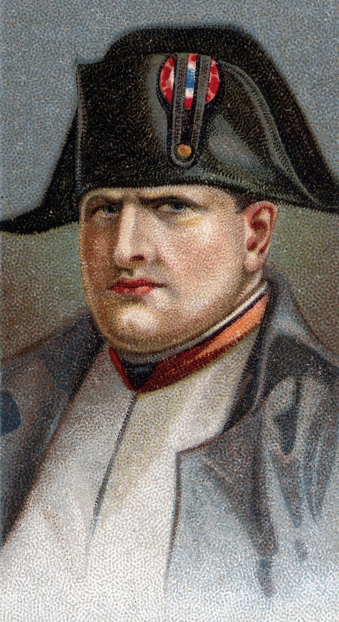 Portret Napoleona Bonaparte - - Z serii „Przywódcy ludzi”” - Chromolitografia - Szkoła angielska, XX wiek - autorstwa English School