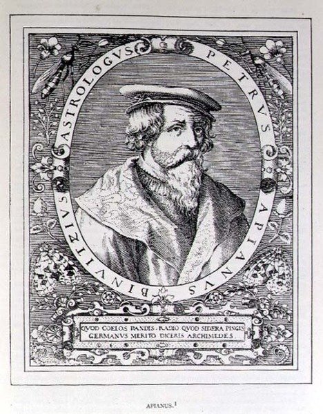 Portret Petrusa Apianusa (1501-52) z Narrative and Critical History of America, pod redakcją Justina Winsora, Londyn, 1886 autorstwa English School