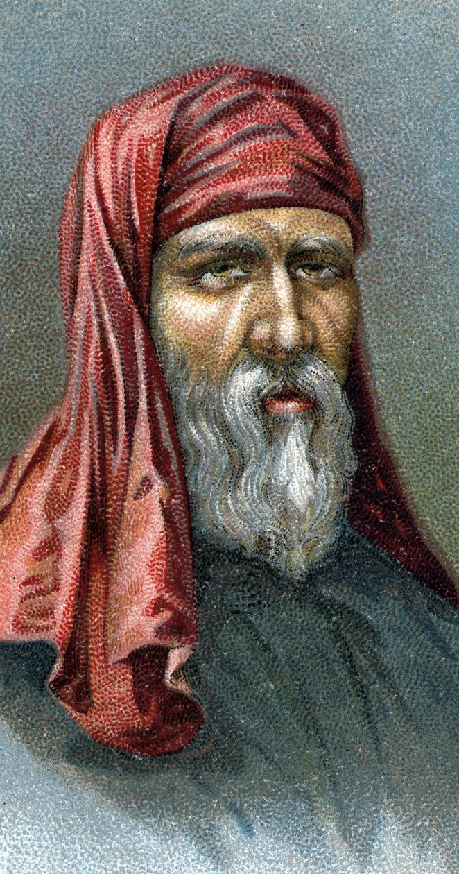 Portret Plutarcha (43-120 ne) (chromolitografia) - Szkoła angielska, XX wiek autorstwa English School