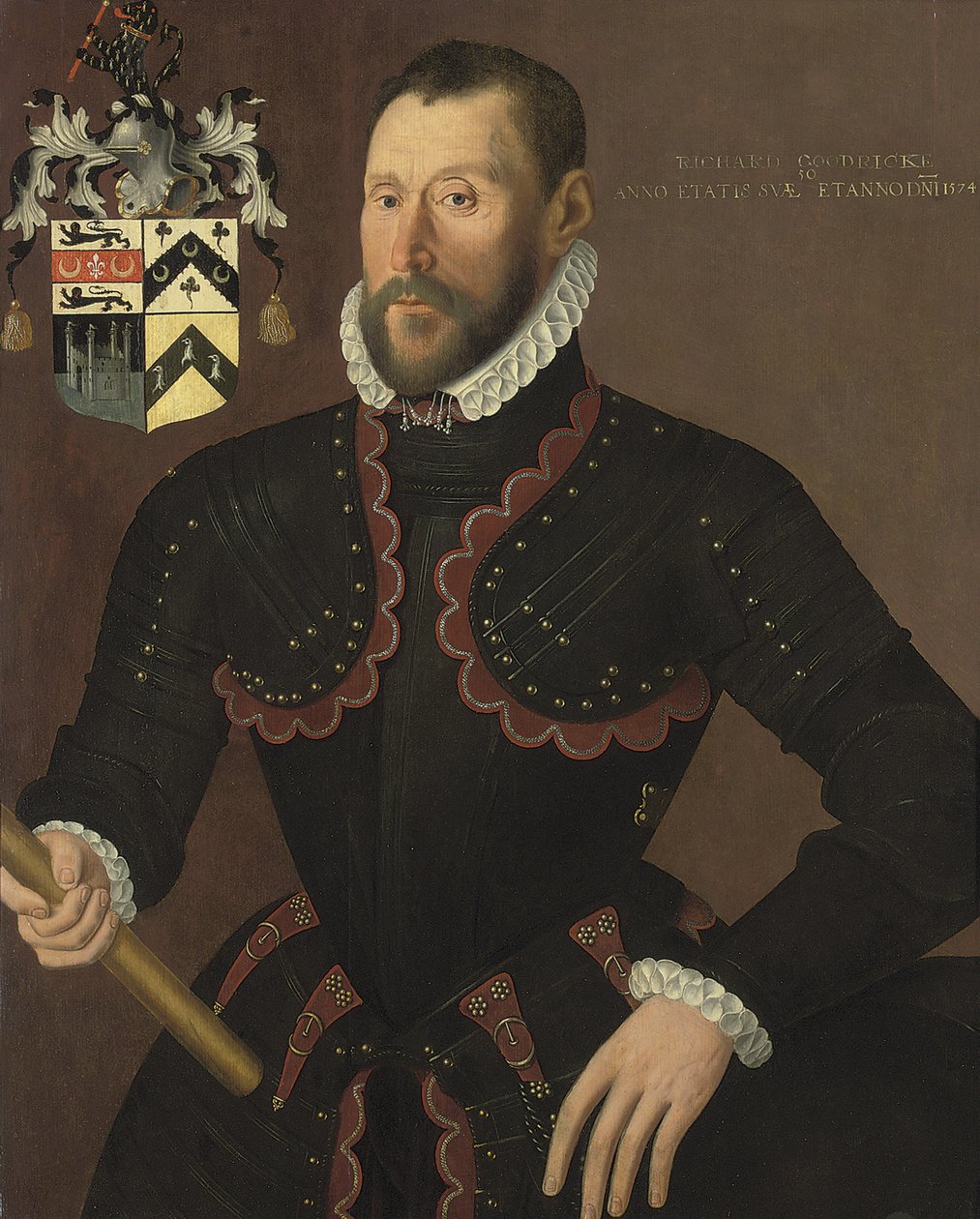 Portret Richarda Goodricke, senatora w wieku 50 lat, 1574 autorstwa English School