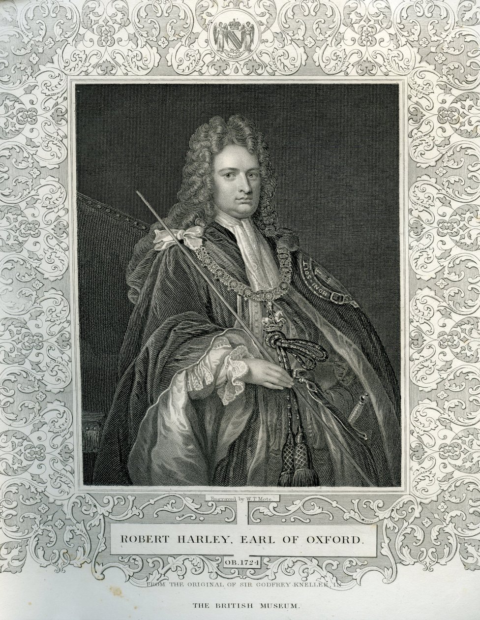 Portret Roberta Harleya, pierwszego hrabiego Oxfordu (1671-1724) autorstwa English School