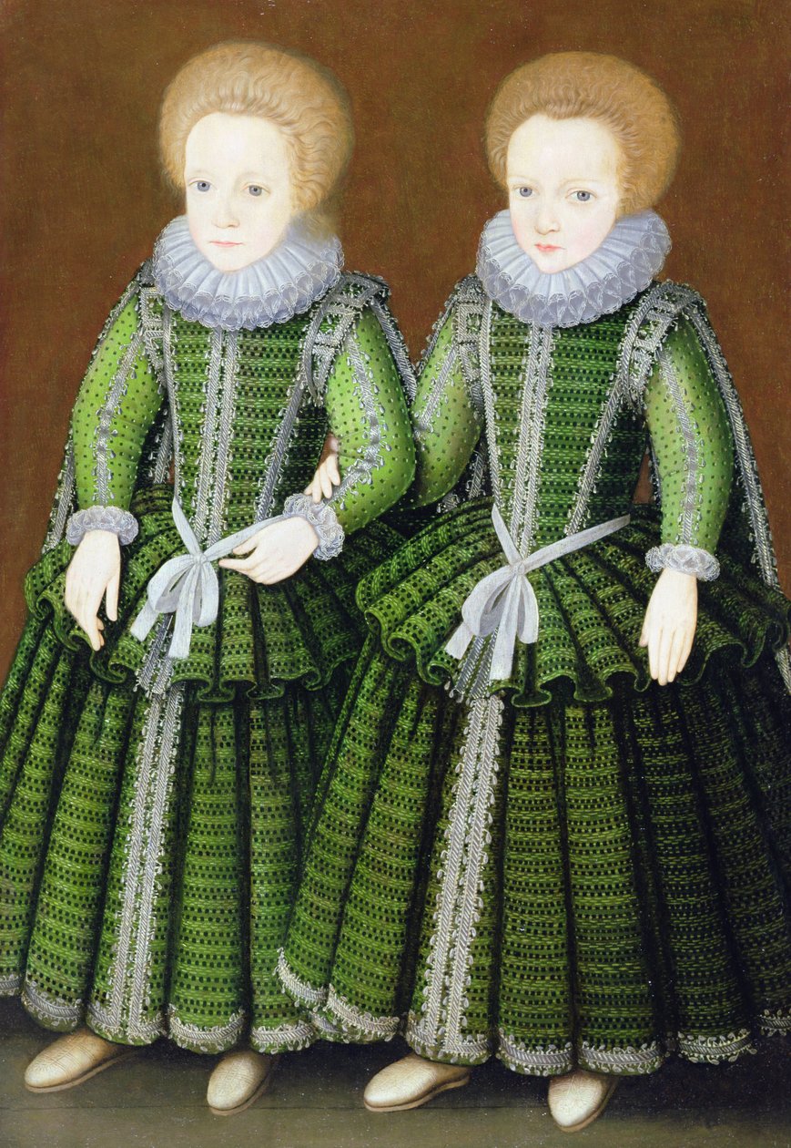 Portret Sarah i Elizabeth Poulett z Hinton St. George, Somerset, ok. 1600 autorstwa English School