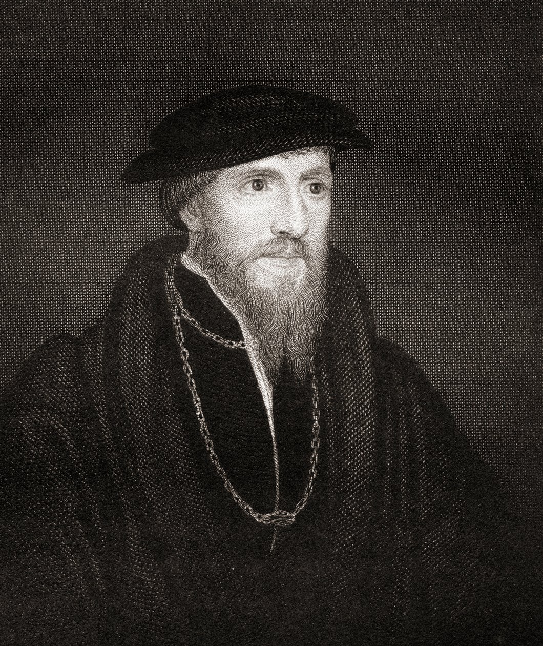 Portret Sir Anthony Denny (1501-49) z Lodges British Portraits, 1823 autorstwa English School
