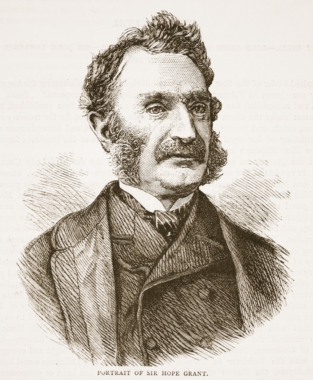 Portret Sir Hope Granta, ilustracja z Cassells Illustrated History of England autorstwa English School