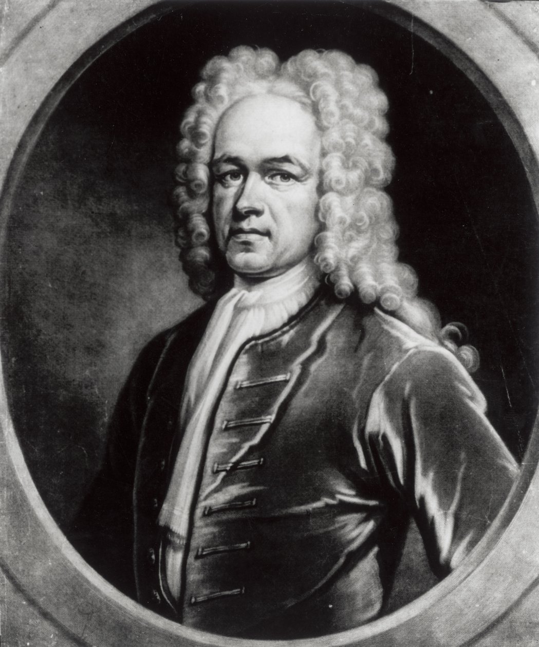 Portret Sir Johna Blunta (ok. 1665-1733) (zdjęcie bw) autorstwa English School