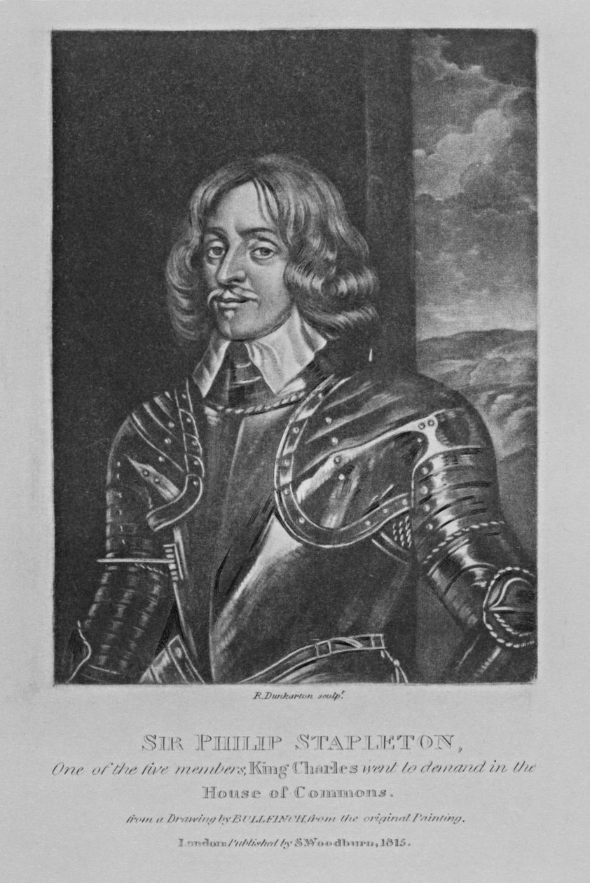 Portret sir Philipa Stapletona z „Characters Illustrious in British History” autorstwa Richarda Earloma i Charlesa Turnera, 1815 autorstwa English School