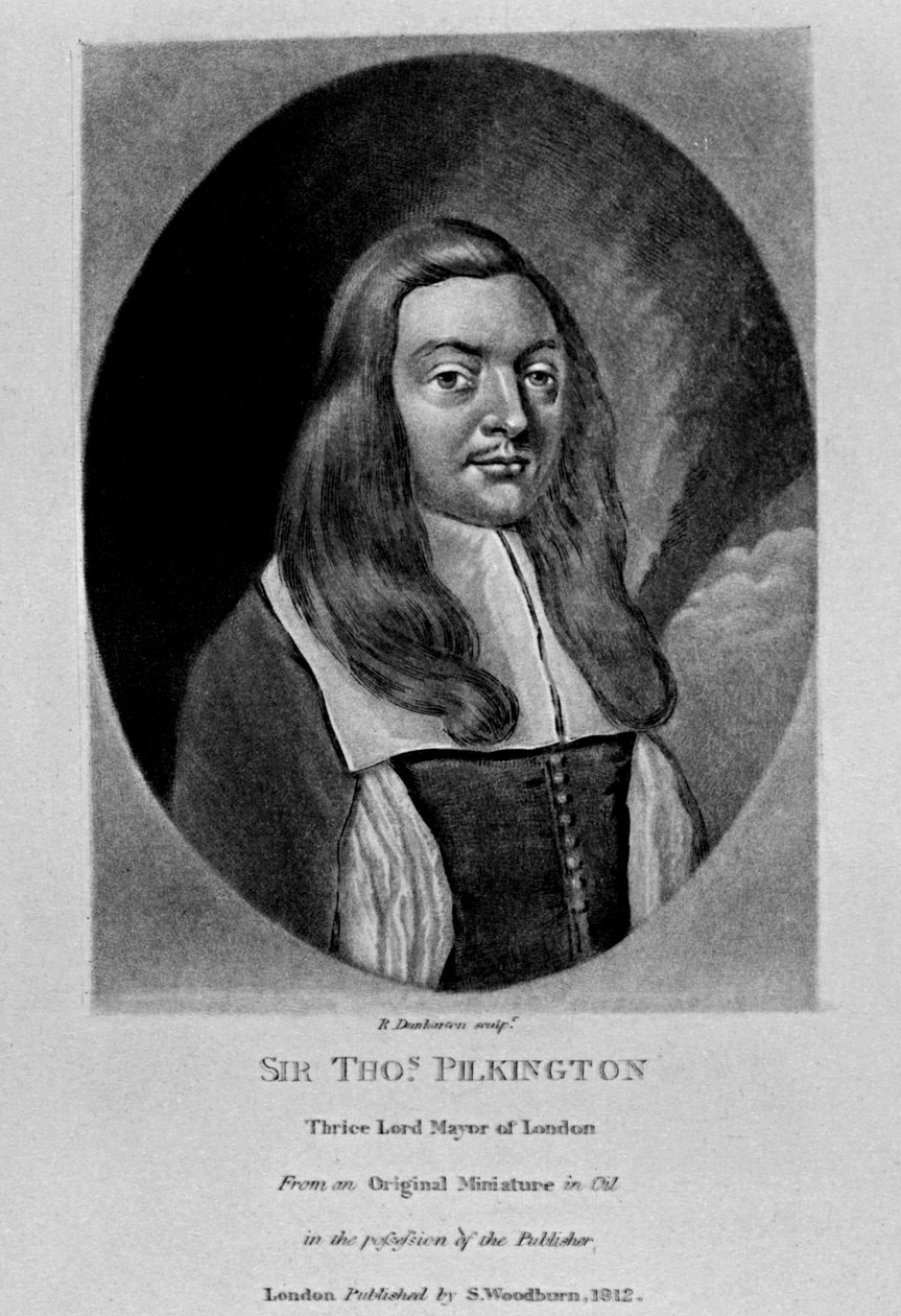 Portret sir Thomasa Pilkingtona z „Characters Illustrious in British History” autorstwa Richarda Earloma i Charlesa Turnera, 1815 autorstwa English School