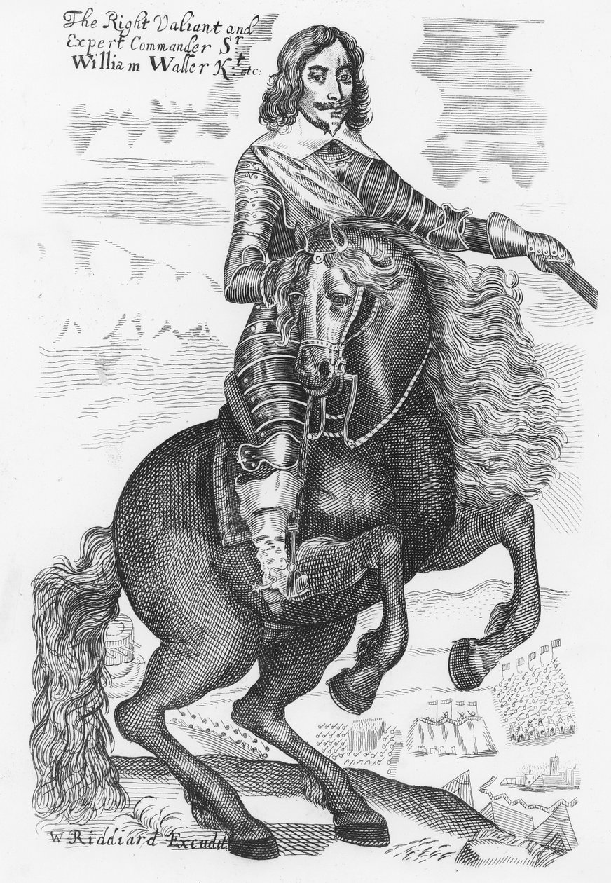 Portret Sir Williama Wallera (rycina) autorstwa English School