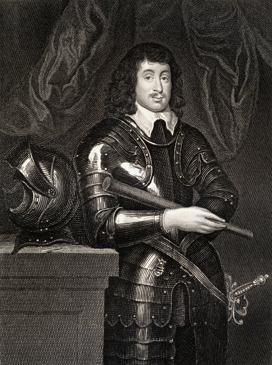 Portret Spencera Comptona (1601-43) 2. hrabia Northampton, z Lodges British Portraits, 1823 autorstwa English School