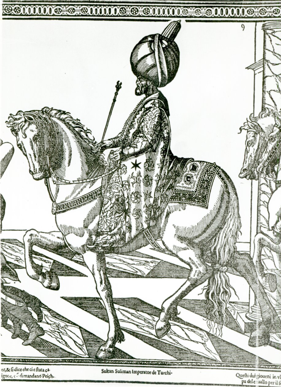 Portret Sulejmana Wspaniałego (rycina) autorstwa English School