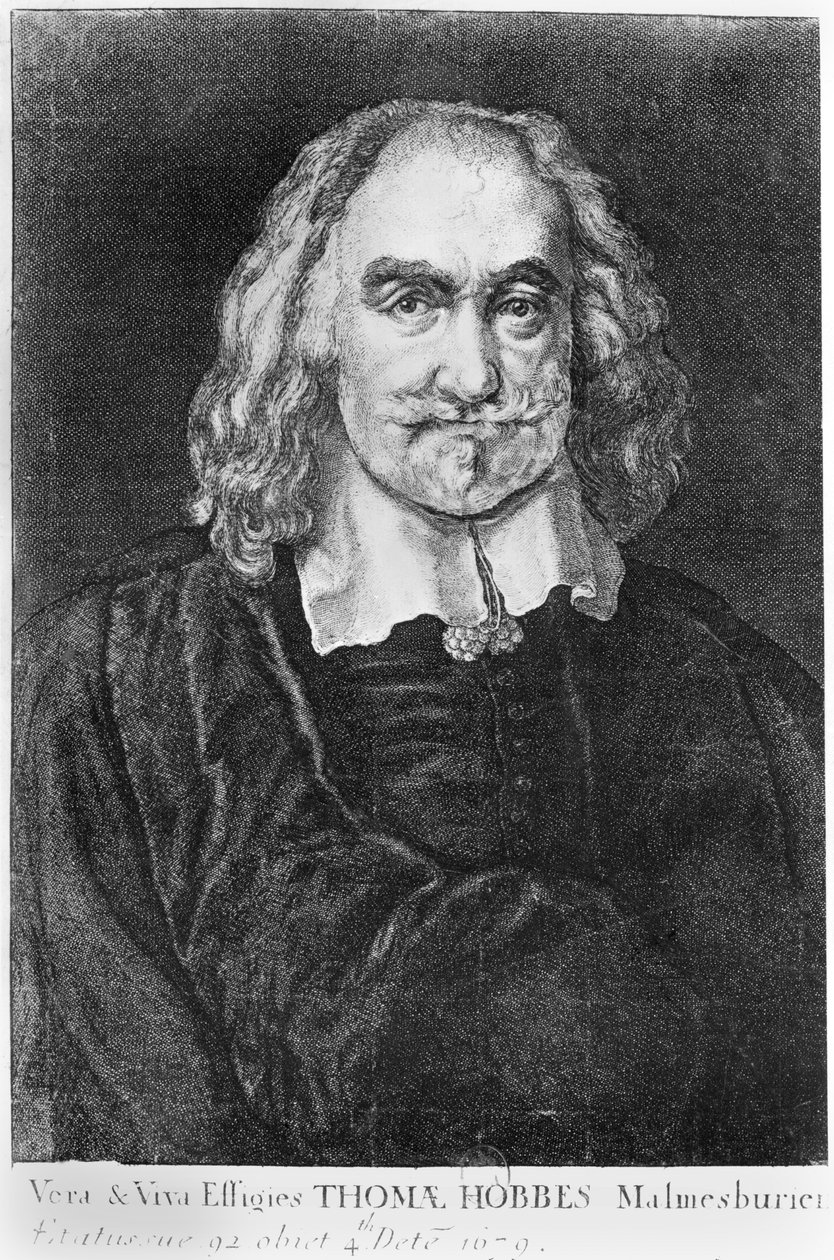 Portret Thomasa Hobbesa (1588-1679) autorstwa English School