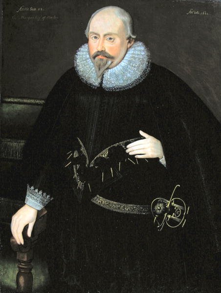 Portret Thomasa Morgana z Machen (ur. 1568) ok. 1620 (olej na desce) autorstwa English School