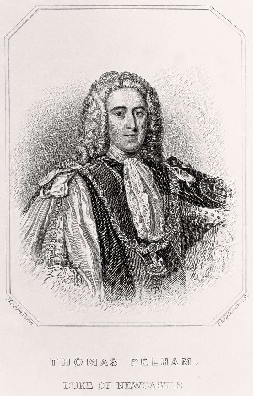 Portret Thomasa Pelhama, księcia Newcastle, 1835 autorstwa English School
