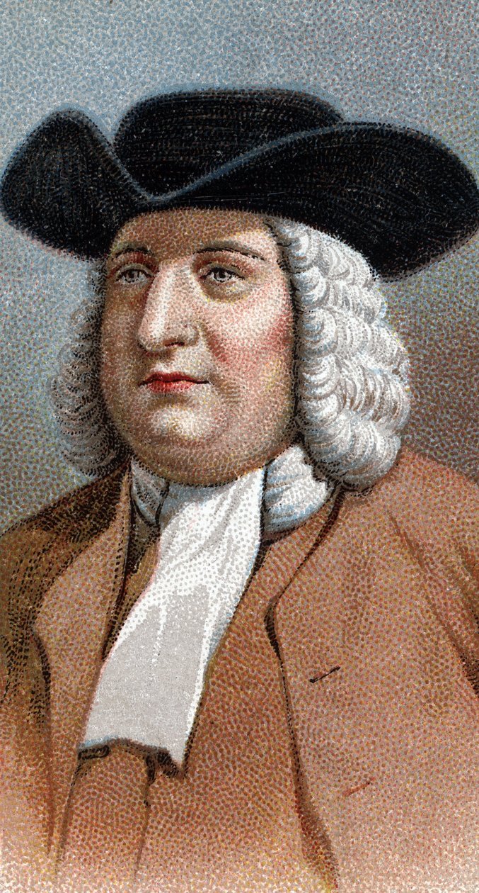 Portret Williama (Guillaume) Penna (1644-1718) - Z serii „”Przywódcy mężczyzn”” - Chromolitografia - Szkoła angielska, XX wiek - autorstwa English School