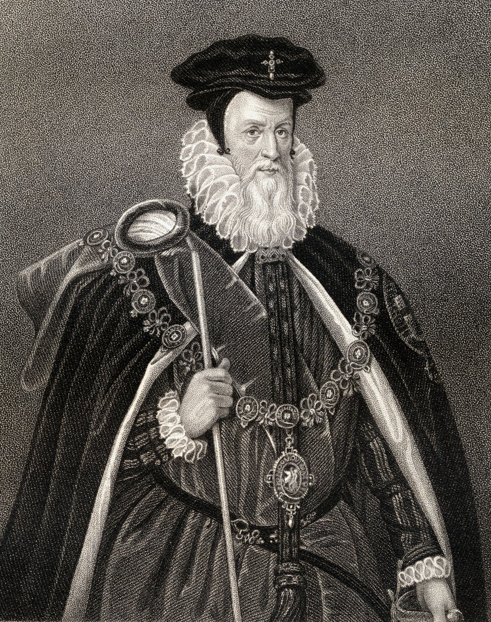 Portret Williama Cecila (1520-98) Lord Burghley, z „Lodge