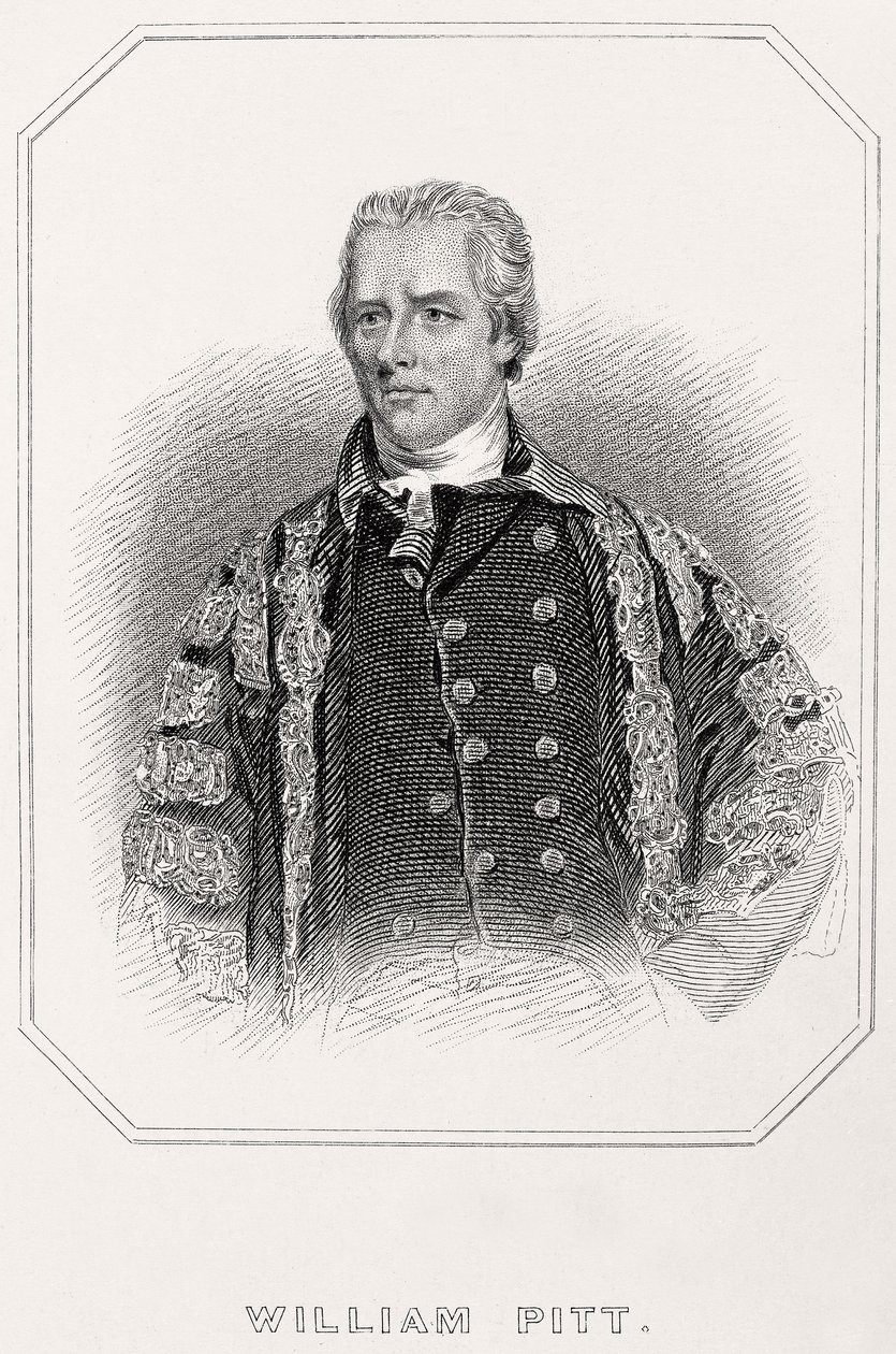 Portret Williama Pitta, 1835 autorstwa English School
