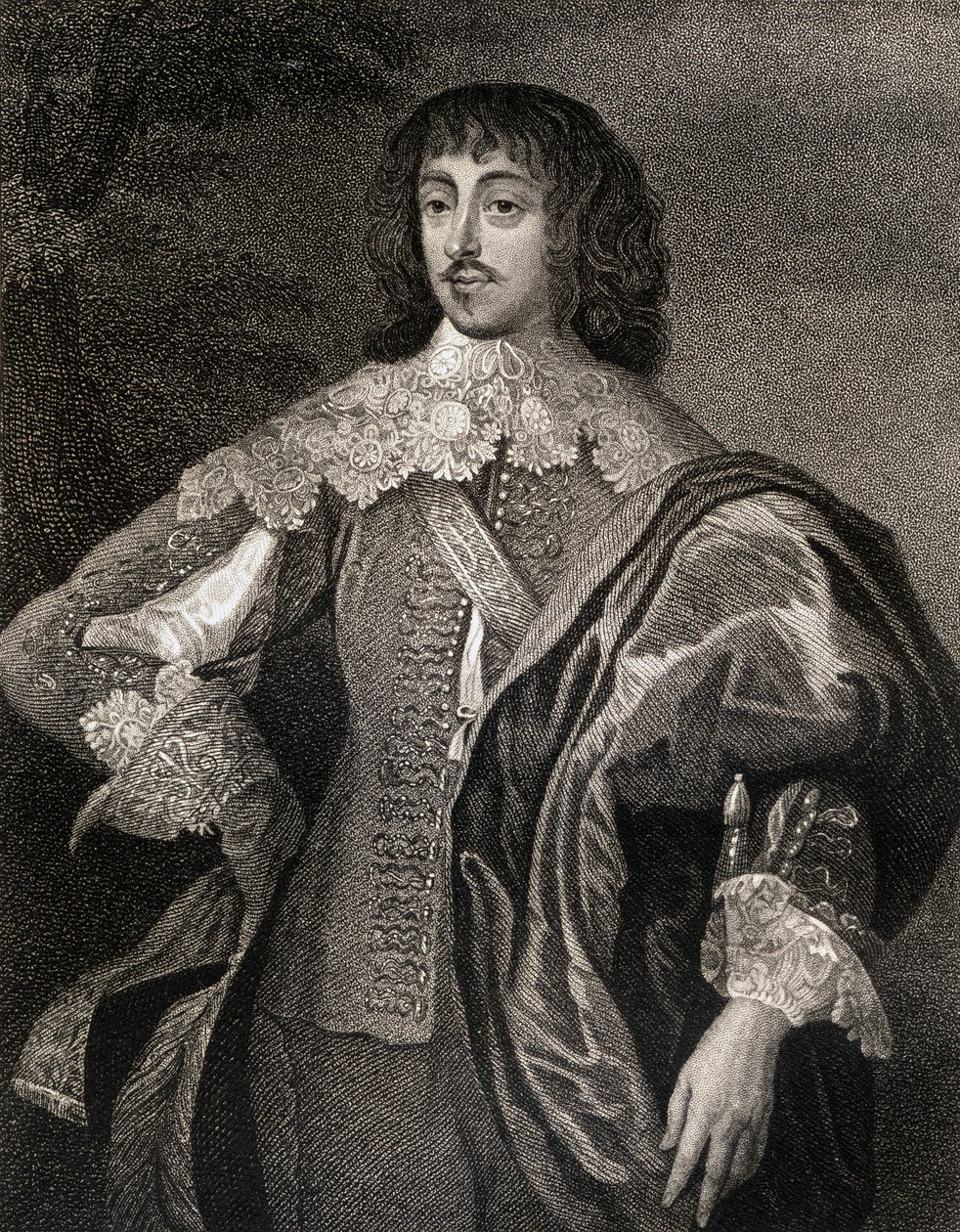 Portret Williama Villiersa (1613-43) wicehrabiego Grandisona, z Lodges British Portraits, 1823 autorstwa English School