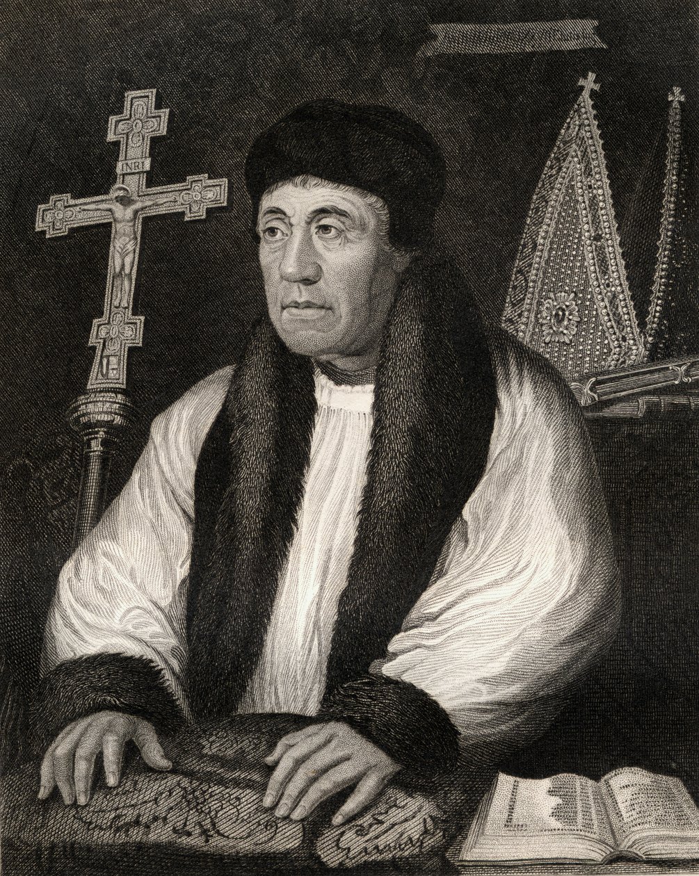 Portret Williama Warhama (1450-1532), z Lodges British Portraits, 1823 autorstwa English School