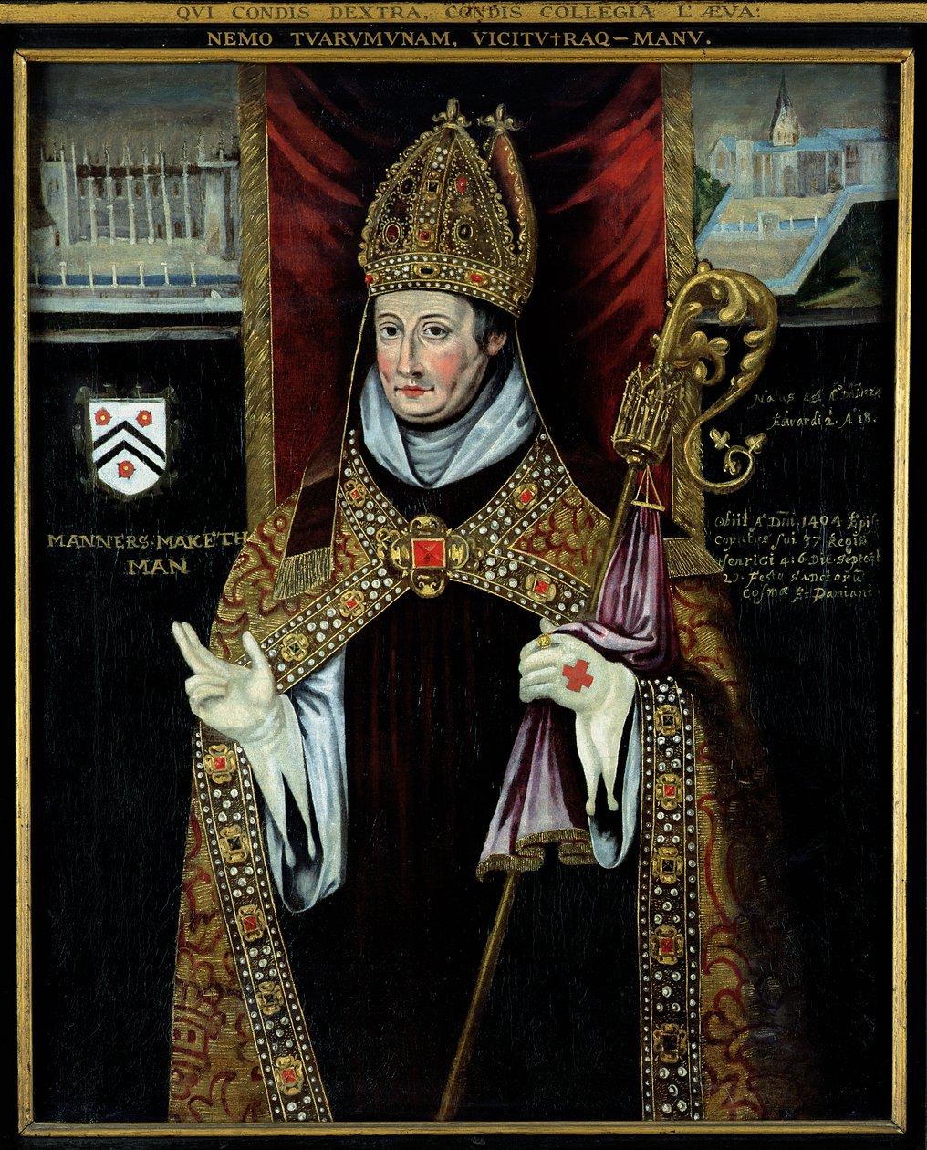 Portret Wilhelma z Wykeham (1325-1404) autorstwa English School