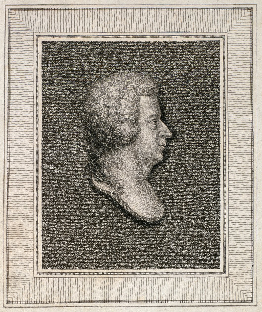 Portret Wolfganga Amadeusza Mozarta (1756-91), opublikowany w 1814 autorstwa English School