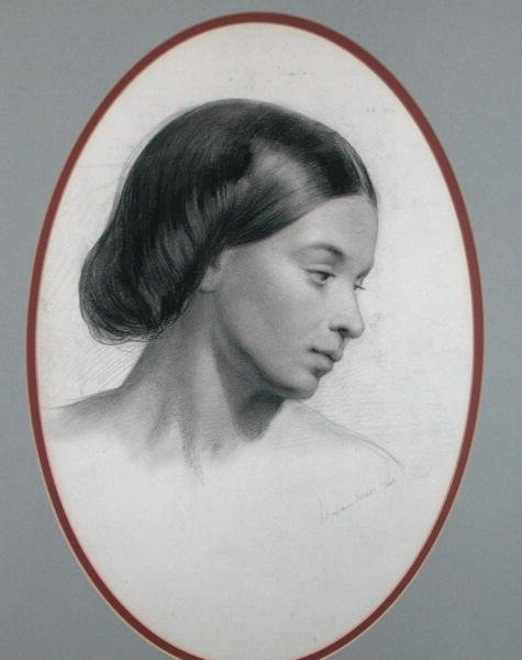Portret dziewczyny autorstwa English School