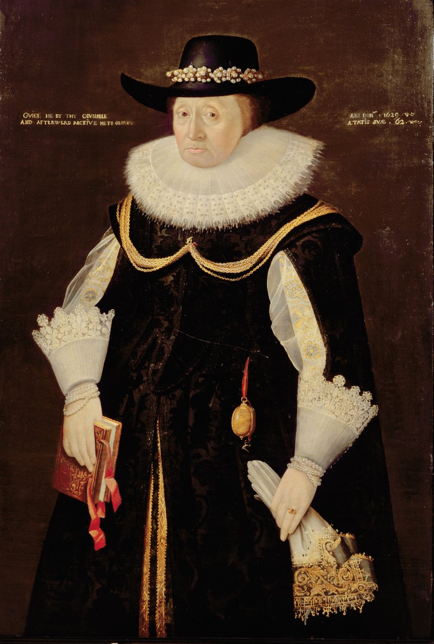 Portret damy, 1629 autorstwa English School