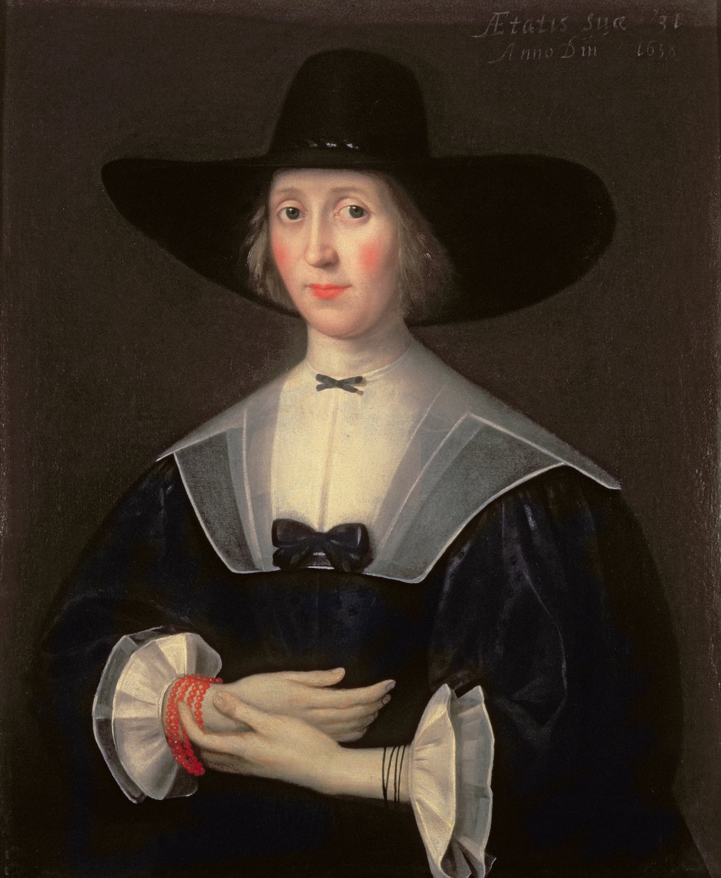 Portret damy w czerni, 1638 autorstwa English School