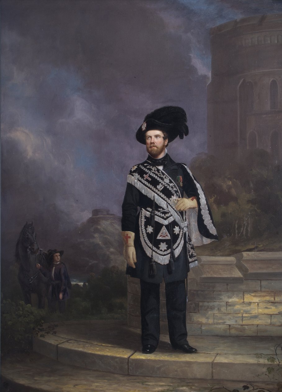 Portret templariusza masońskiego, połowa XIX wieku autorstwa English School