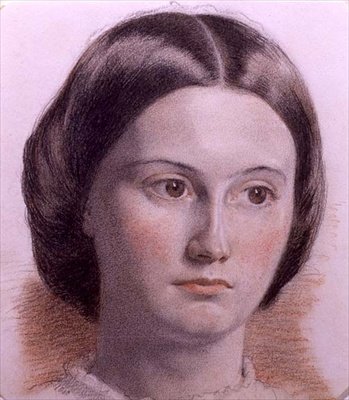 Portret twarzy młodej damy, ok. 1840 (kreda kolorowa na papierze) autorstwa English School
